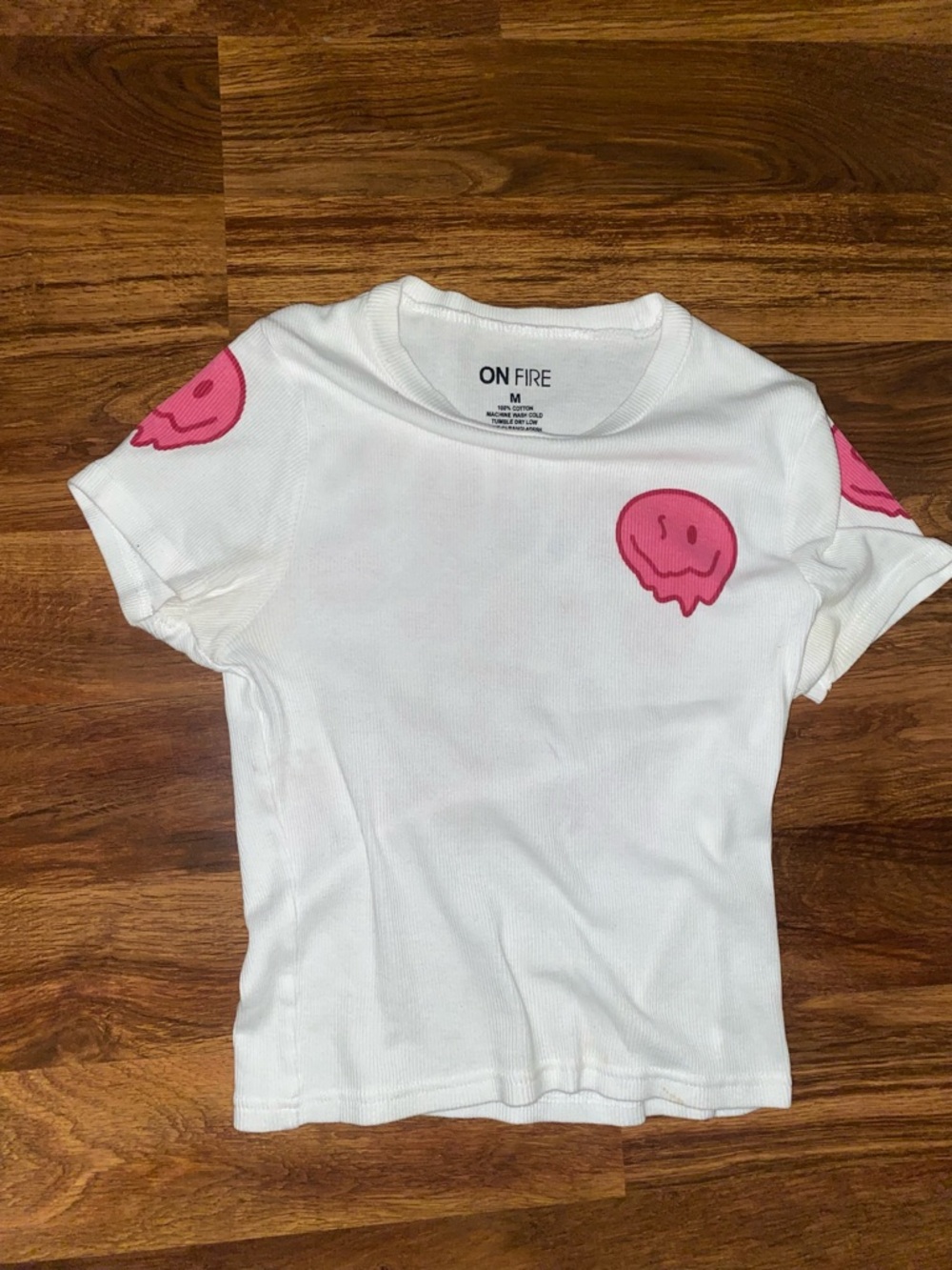 Kids White and Pink Graphic T-Shirt